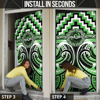 Aotearoa Ngati Awa Personalised Door Cover Maori Iwi Poutama Puhoro Tattoo LT14 - Polynesian Pride
