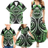Aotearoa Ngati Awa Personalised Family Matching Summer Maxi Dress and Hawaiian Shirt Maori Iwi Poutama Puhoro Tattoo LT14 - Polynesian Pride