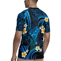Tokelau Fakaofo Atoll Rugby Jersey Polynesian Tattoo Plumeria With Map