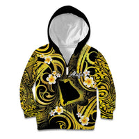 Tokelau Atafu Atoll Kid Hoodie Polynesian Tattoo Plumeria With Map