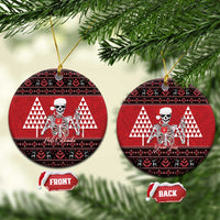 Personalized Hawaii Skull Christmas Ceramic Ornament Mele Kalikimaka Hawaiian Kakau - Polynesian Pride
