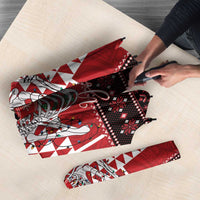 Personalized Hawaii Skull Christmas Umbrella Mele Kalikimaka Hawaiian Kakau - Polynesian Pride