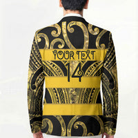 Taranaki Custom Rugby New Zealand Blazer Aotearoa Maori Pukana Tiki Mascot
