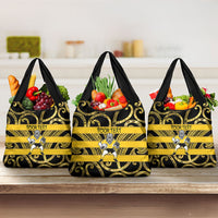 Taranaki Custom Rugby New Zealand Grocery Bag Aotearoa Maori Pukana Tiki Mascot