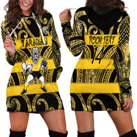 Taranaki Custom Rugby New Zealand Hoodie Dress Aotearoa Maori Pukana Tiki Mascot