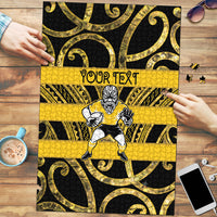 Taranaki Custom Rugby New Zealand Puzzle Aotearoa Maori Pukana Tiki Mascot