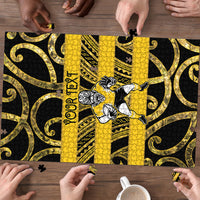 Taranaki Custom Rugby New Zealand Puzzle Aotearoa Maori Pukana Tiki Mascot
