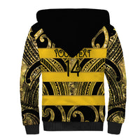 Taranaki Custom Rugby New Zealand Sherpa Hoodie Aotearoa Maori Pukana Tiki Mascot