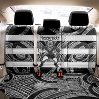 Hawke's Bay Custom Rugby New Zealand Back Car Seat Cover Aotearoa Maori Pukana Tiki Mascot