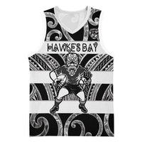 Hawke's Bay Custom Rugby New Zealand Basketball Jersey Aotearoa Maori Pukana Tiki Mascot