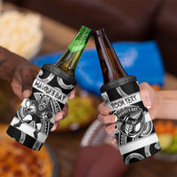 Hawke's Bay Custom Rugby New Zealand 4 in 1 Can Cooler Tumbler Aotearoa Maori Pukana Tiki Mascot