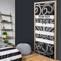 Hawke's Bay Custom Rugby New Zealand Door Cover Aotearoa Maori Pukana Tiki Mascot