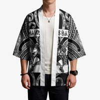 Hawke's Bay Custom Rugby New Zealand Kimono Aotearoa Maori Pukana Tiki Mascot