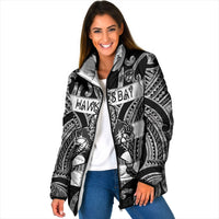 Hawke's Bay Custom Rugby New Zealand Padded Jacket Aotearoa Maori Pukana Tiki Mascot