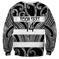 Hawke's Bay Custom Rugby New Zealand Sweatshirt Aotearoa Maori Pukana Tiki Mascot