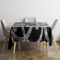Hawke's Bay Custom Rugby New Zealand Tablecloth Aotearoa Maori Pukana Tiki Mascot