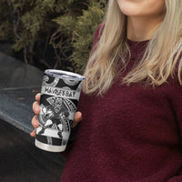Hawke's Bay Custom Rugby New Zealand Tumbler Cup Aotearoa Maori Pukana Tiki Mascot