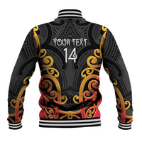 Waikato Custom Rugby New Zealand Baseball Jacket Aotearoa Maori Pukana Tiki Mascot