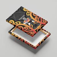 Waikato Custom Rugby New Zealand Canvas Wall Art Aotearoa Maori Pukana Tiki Mascot