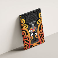 Waikato Custom Rugby New Zealand Canvas Wall Art Aotearoa Maori Pukana Tiki Mascot