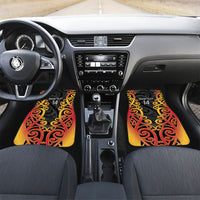 Waikato Custom Rugby New Zealand Car Mats Aotearoa Maori Pukana Tiki Mascot