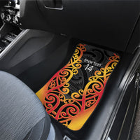Waikato Custom Rugby New Zealand Car Mats Aotearoa Maori Pukana Tiki Mascot