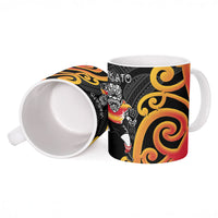 Waikato Rugby New Zealand Ceramic Mug Aotearoa Maori Pukana Tiki Mascot