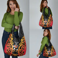 Waikato Custom Rugby New Zealand Grocery Bag Aotearoa Maori Pukana Tiki Mascot