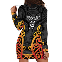 Waikato Custom Rugby New Zealand Hoodie Dress Aotearoa Maori Pukana Tiki Mascot