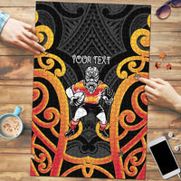 Waikato Custom Rugby New Zealand Puzzle Aotearoa Maori Pukana Tiki Mascot