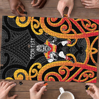 Waikato Custom Rugby New Zealand Puzzle Aotearoa Maori Pukana Tiki Mascot