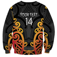 Waikato Custom Rugby New Zealand Sweatshirt Aotearoa Maori Pukana Tiki Mascot