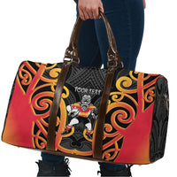 Waikato Custom Rugby New Zealand Travel Bag Aotearoa Maori Pukana Tiki Mascot