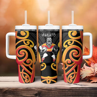Waikato Rugby New Zealand Tumbler With Handle Aotearoa Maori Pukana Tiki Mascot