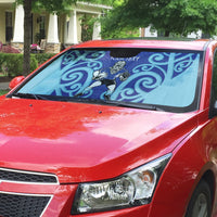 Northland Custom Rugby New Zealand Auto Sun Shade Aotearoa Maori Pukana Tiki Mascot
