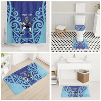 Northland Custom Rugby New Zealand Bathroom Set Aotearoa Maori Pukana Tiki Mascot