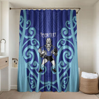 Northland Custom Rugby New Zealand Bathroom Set Aotearoa Maori Pukana Tiki Mascot