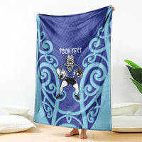 Northland Custom Rugby New Zealand Blanket Aotearoa Maori Pukana Tiki Mascot