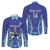 Northland Custom Rugby New Zealand Family Matching Off Shoulder Maxi Dress and Hawaiian Shirt Aotearoa Maori Pukana Tiki Mascot