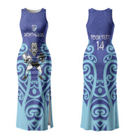 Northland Custom Rugby New Zealand Family Matching Tank Maxi Dress and Hawaiian Shirt Aotearoa Maori Pukana Tiki Mascot