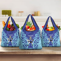 Northland Custom Rugby New Zealand Grocery Bag Aotearoa Maori Pukana Tiki Mascot