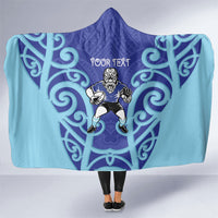 Northland Custom Rugby New Zealand Hooded Blanket Aotearoa Maori Pukana Tiki Mascot