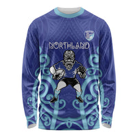 Northland Custom Rugby New Zealand Long Sleeve Shirt Aotearoa Maori Pukana Tiki Mascot