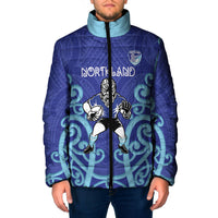 Northland Custom Rugby New Zealand Padded Jacket Aotearoa Maori Pukana Tiki Mascot