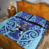Northland Custom Rugby New Zealand Quilt Bed Set Aotearoa Maori Pukana Tiki Mascot