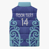 Northland Custom Rugby New Zealand Sleeveless Puffer Jacket Aotearoa Maori Pukana Tiki Mascot