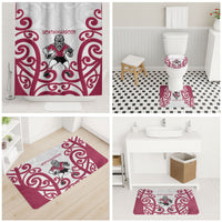 North Harbour Rugby New Zealand Bathroom Set Aotearoa Maori Pukana Tiki Mascot