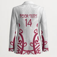 North Harbour Custom Rugby New Zealand Blazer Aotearoa Maori Pukana Tiki Mascot