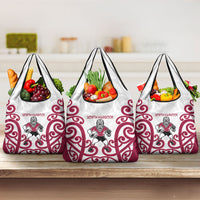 North Harbour Rugby New Zealand Grocery Bag Aotearoa Maori Pukana Tiki Mascot