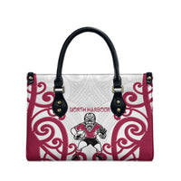 North Harbour Rugby New Zealand Leather Bag Aotearoa Maori Pukana Tiki Mascot